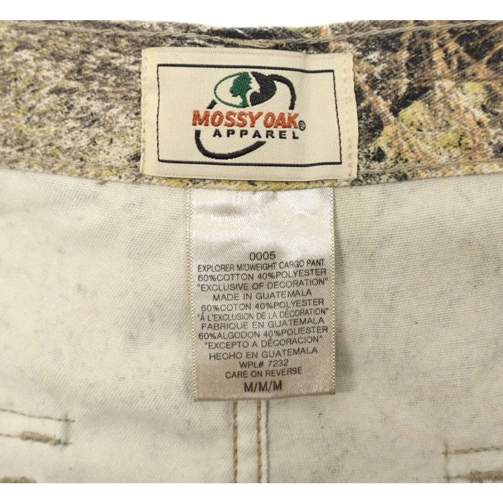 Vintage Mossy Oak Pants Sz M Camo Cargo Straight Leg Hunting Outdoors Y2K